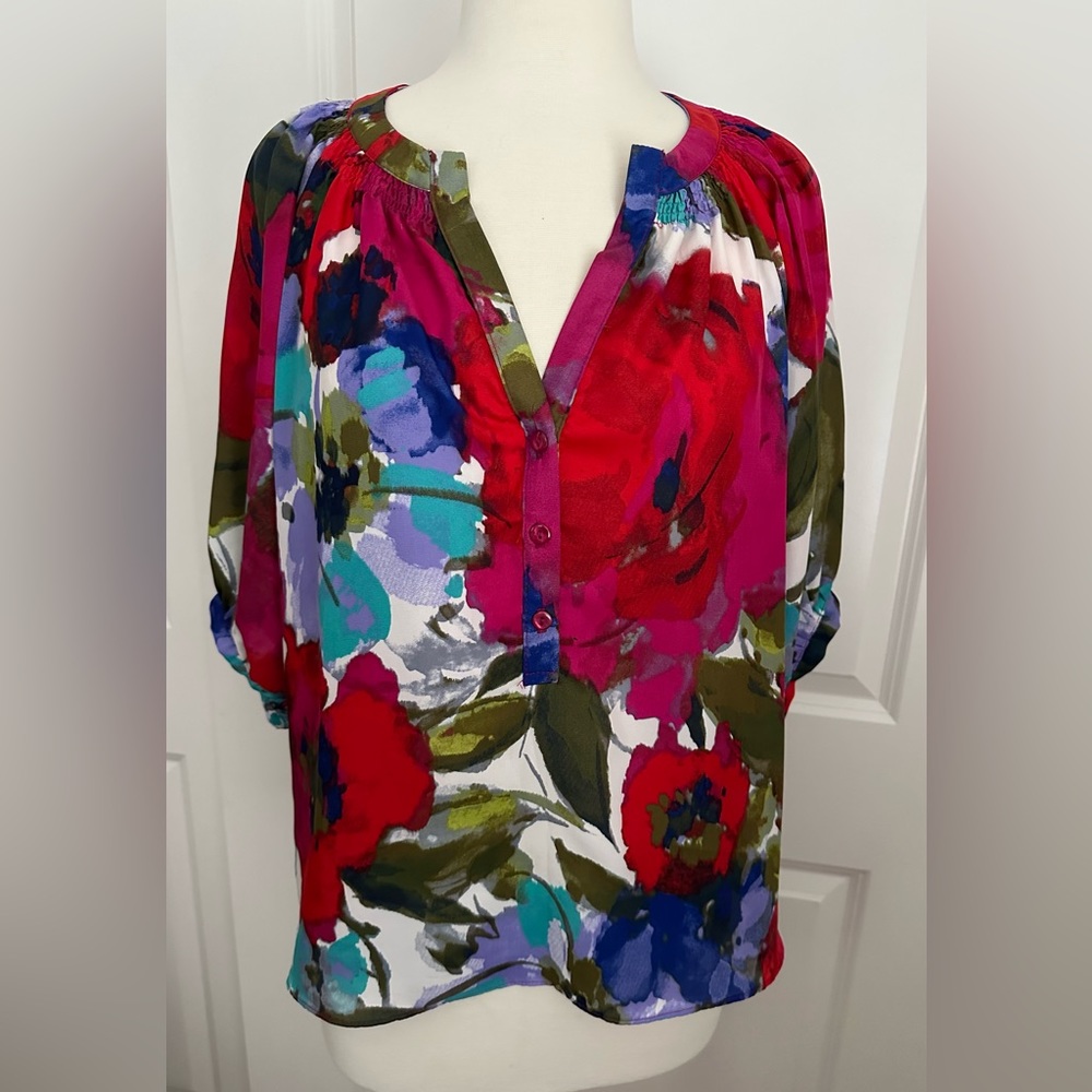 Gibson Floral Blouse, Size Small